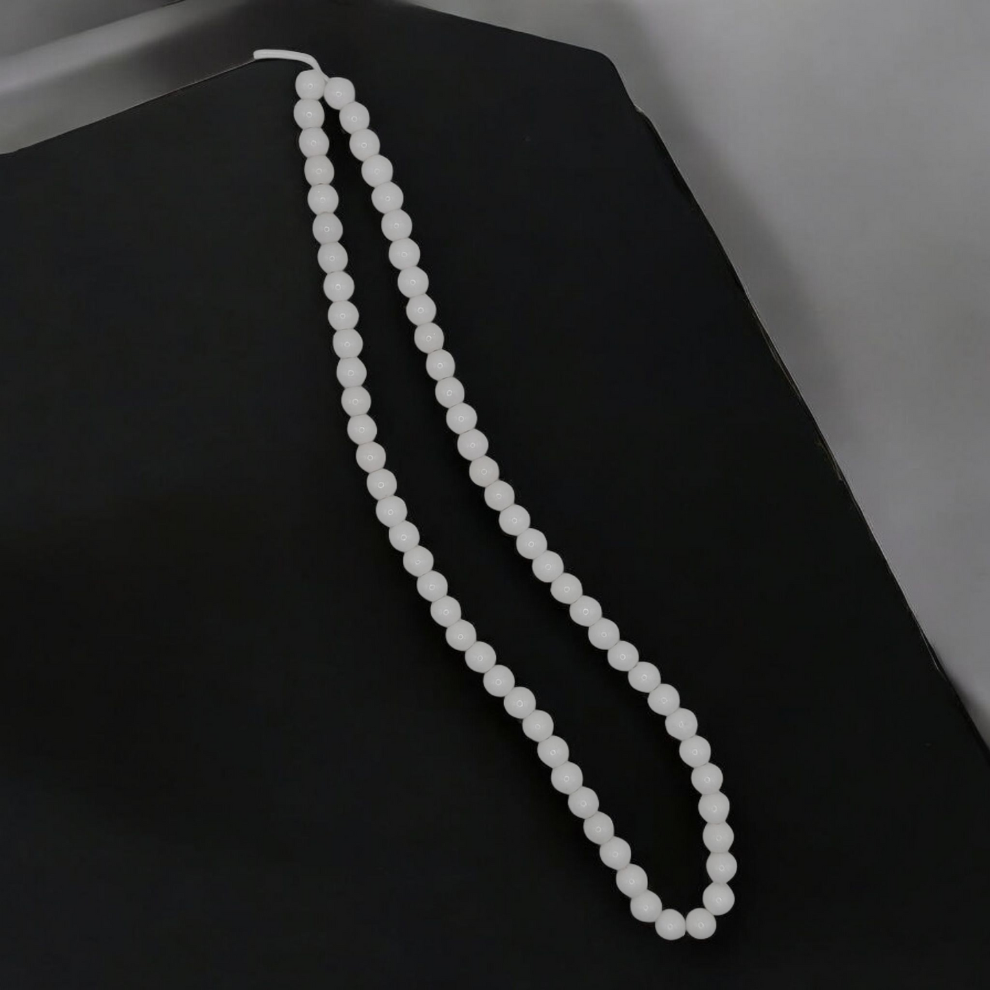 White Malaysia Jade, 6mm Round Beads, Smooth (strand)