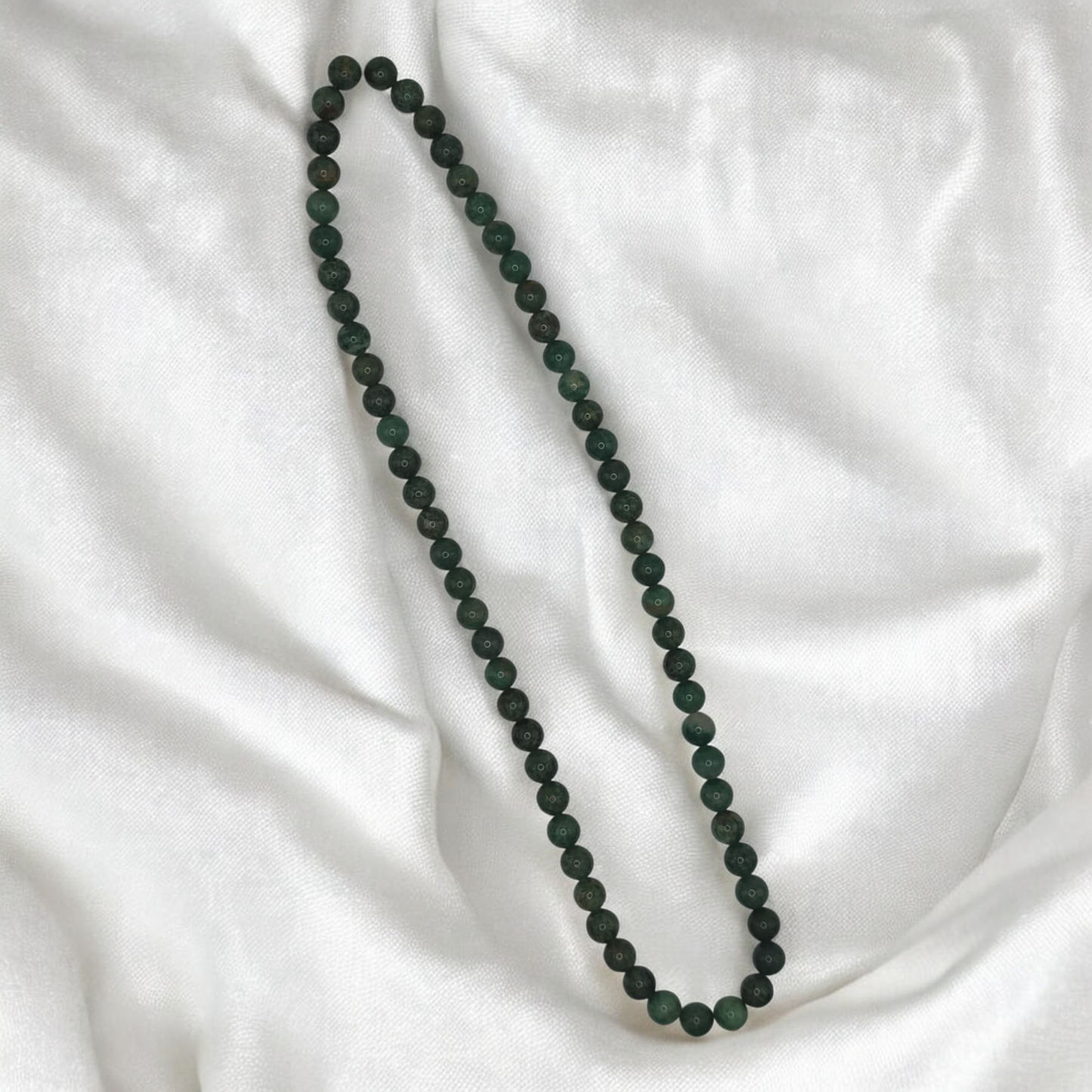 African Jade, 6mm round, smooth (strand)