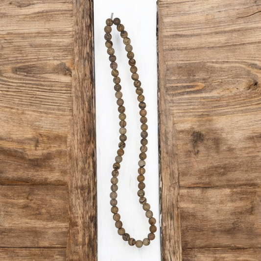 Picture Jasper, Natural, 6mm Round Beads