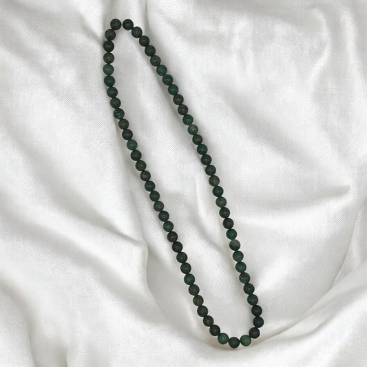 African Jade, 6mm round, smooth (strand)