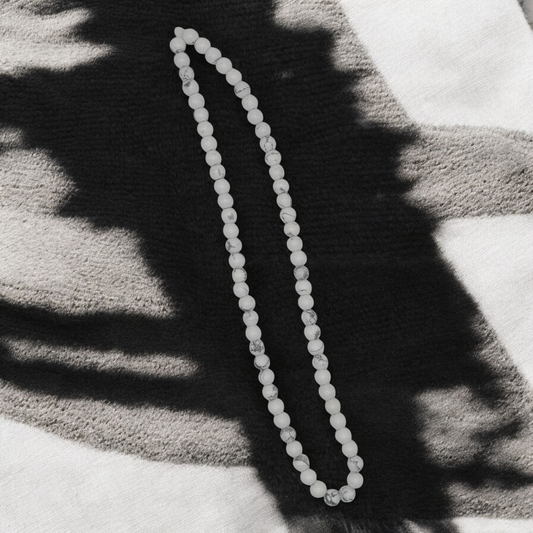 Howlite Smooth, 6mm Round White Beads (strand)